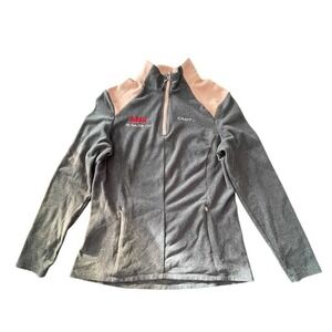 CRAFT Birkie Half Zip Fleece Jacket Women's‎ L Gray Pink